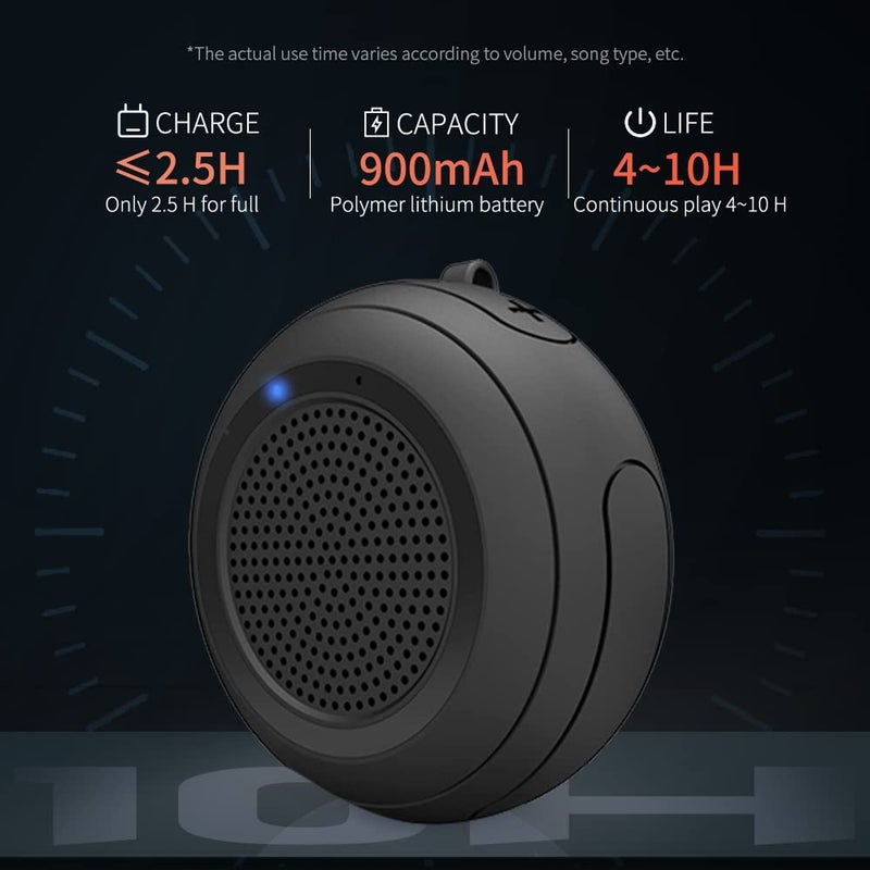 CYBORIS Small Portable Bluetooth Speaker, Portable Shower Speakers IPX7 Waterproof Wireless Floating Pool Mini Outdoor Speakers Handsfree with Built-in Mic for Hot Tub, Swimming, Beach, Boating - Image 5